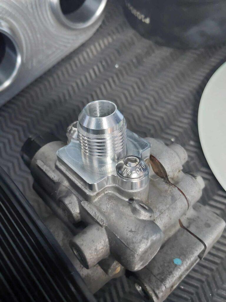 Barra FG mk2 Power Steering Tank delete An Fitting Custom Alloy Welding