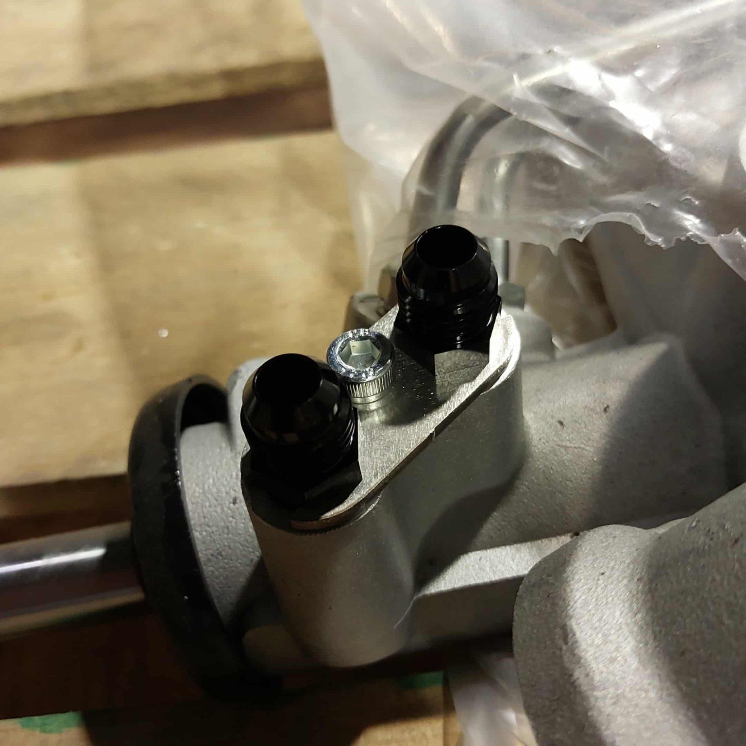BA-FGX falcon power steering rack -6an adaptor – Custom Alloy Welding